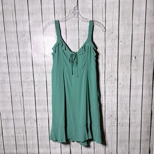 American eagle green ruffled smocked dress size medium